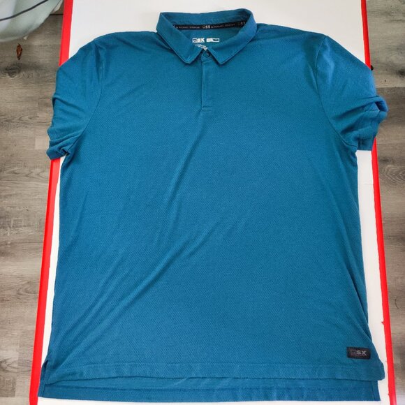 MSX by Michael Strahan polo shirt men's size XXL teal lightweight short sleeve - Picture 1 of 11